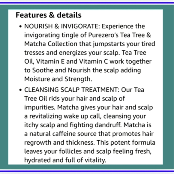 🔥PURE ZERO/CONDITIONER/TEA TREE & MATCHA - Picture 2 of 4